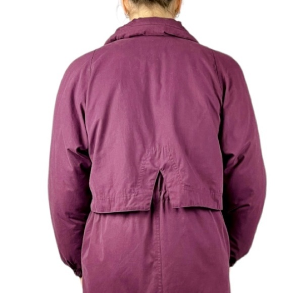 90'S VINTAGE BURGUNDY DOWN FILLED PUFFER DUSTER SLEEPING BAG COAT UTEX DESIGN - Picture 6 of 17